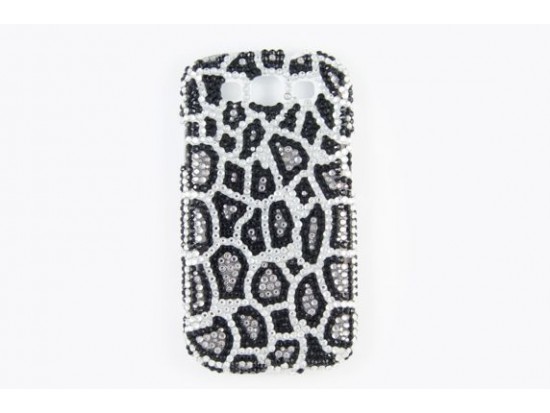 Jet & Clear Leopard Crystal Galaxy S III Cell Phone Case