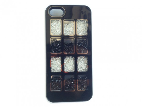 Black Jet & Clear Crystal Box Window iPhone 5 Cell Phone Case