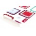 Blue Square Pattern Crystal iPhone 4 & 4S Cell Case