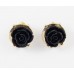 25mm Black Flower Bubble Necklace with Gold Plate Chain 25mm Black Flower Bubble Necklace with Gold Plate Chain