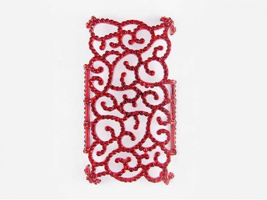 Light Siam Crystal Lace Cutout iPhone 4/4s Cell Phone Case Light Siam Crystal Lace Cutout iPhone 4/4s Cell Phone Case