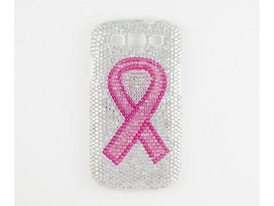 Pink Ribbon Crystal Galaxy S III Cell Phone Case