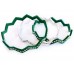 Green & White Large Crystal Chevron 3 Bangle Bracelet