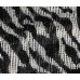 Zebra Black White Print with Silver Thread & Tassel Scarf