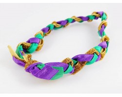 Mardi Gras Braided Ribbon Stretch Headband Mardi Gras Braided Ribbon Stretch Headband