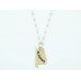 Antique Gold ALABAMA State Map Pearl Link Necklace