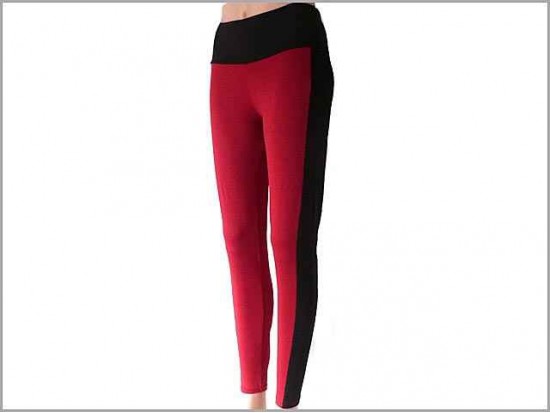 Red Black Striped Leggings
