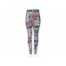 Light Multi Pink Turquoise Black Tribal Leggings