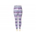 Hot Pink Gray Pink Yellow Black Tribal Leggings