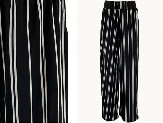 Black White Stripe Pattern Lounge Pants