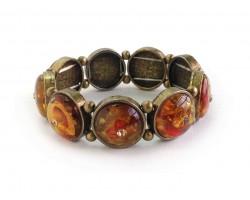 Amber Antique Gold Stretch Bracelet