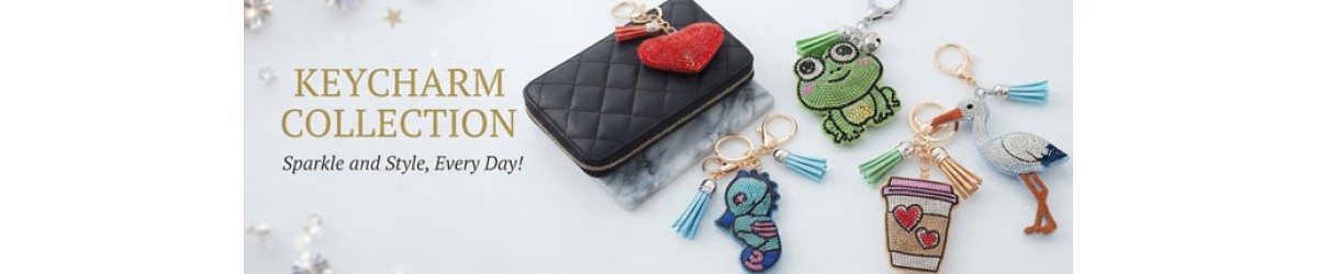 Crystal Puffy Keychains