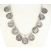 Antique Silver Plate Australia Half Penny Coin Charm Necklace Set