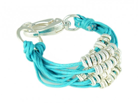 Turquoise Paracord Multi Strand Ring Bracelet