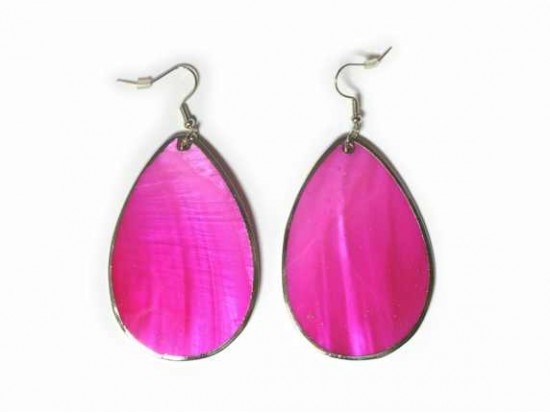 Pink Pearl Teardrop Earrings
