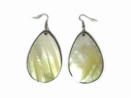 White Pearl Teardrop Earrings