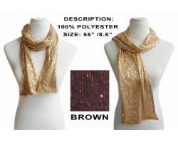 Brown Sequin Scarf 4.5’