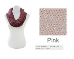Pink Metallic Sparkle Infinity Scarf Pink Metallic Sparkle Infinity Scarf