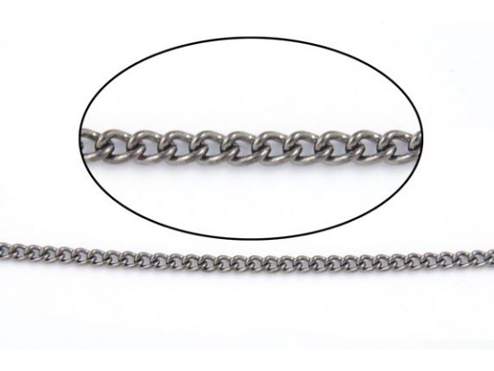Gun Metal 3mm Curb Chain