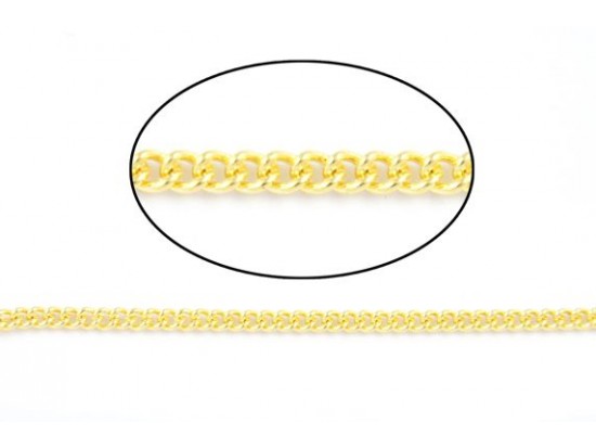 Gold 2mm Curb Chain