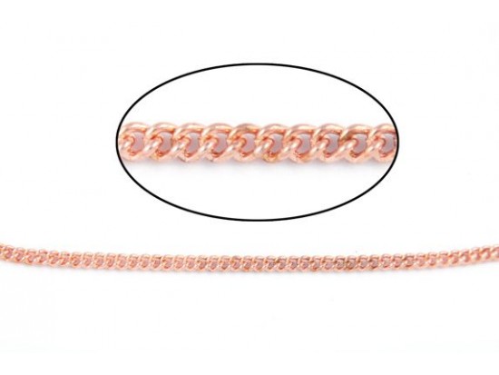 Rose Gold 2mm Curb Chain