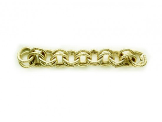 Shiny Gold 11mm Double Round Link Rope Style Chain Shiny Gold 11mm Double Round Link Rope Style Chain