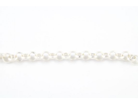 Matte Silver 5mm Rolo Chain
