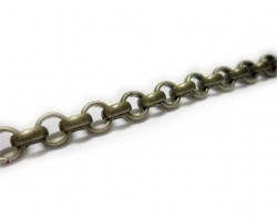 Antique Gold 7 mm Rolo Chain