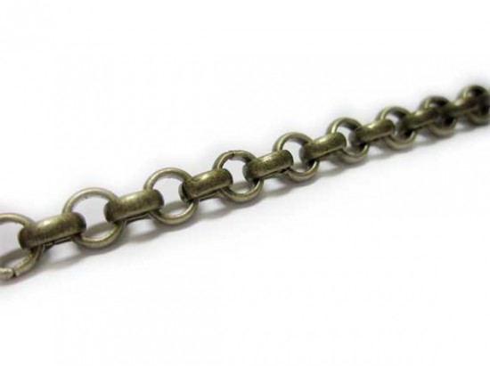 Antique Gold 7 mm Rolo Chain