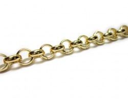 Gold 7 mm Rolo Chain