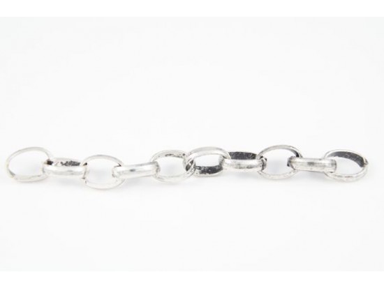Antique Silver Oval Rolo Chain