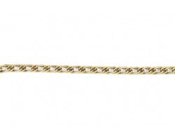 Antique Gold Plate Offset Double Link Curb Chain