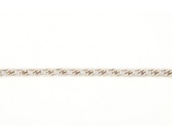Antique Silver Plate Offset Double Link Curb Chain