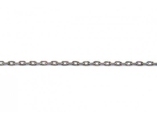 Antique Silver Plate 3mm Plain Oval Link Chain