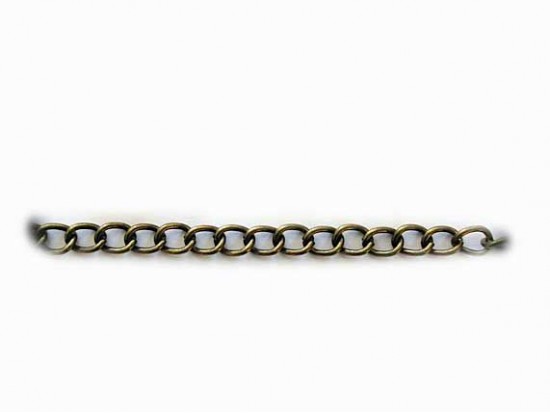 5x6mm Light Weight Antique Gold Plate Curb Chain 5x6mm Light Weight Antique Gold Plate Curb Chain