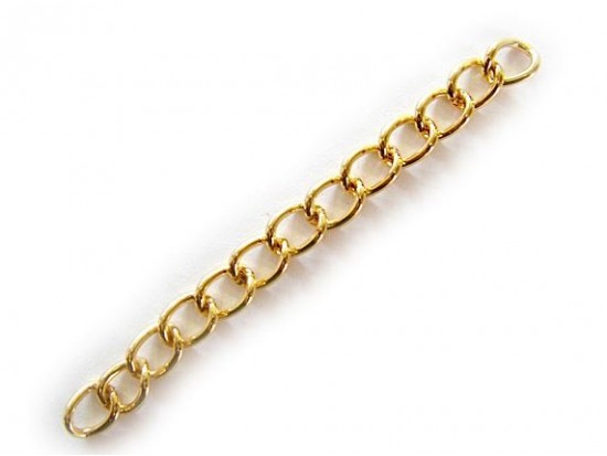 5x6mm Light Weight Gold Plate Curb Chain