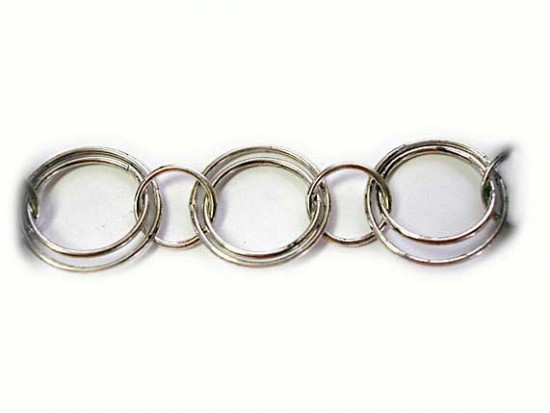 20mm 2 Ring Antique Silver Plate Chain 20mm 2 Ring Antique Silver Plate Chain