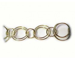 20mm 2 Ring Shiny Gold Plate Chain
