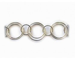20mm 2 Ring Silver Plate Chain