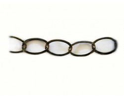 12x20mm Antique Gold Plate Oval Link Chain
