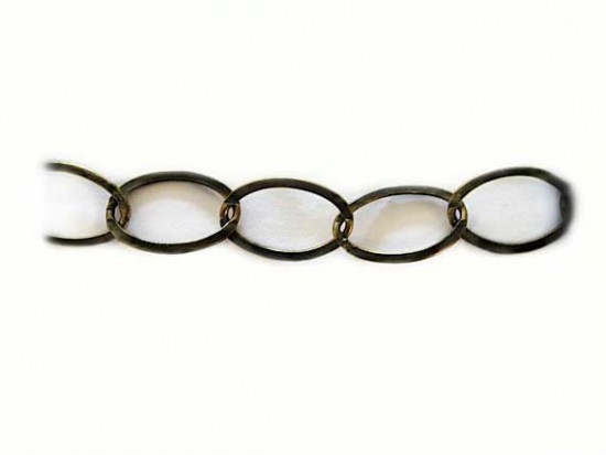 12x20mm Antique Gold Plate Oval Link Chain