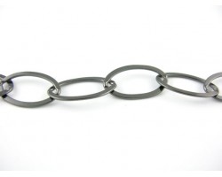 12x20mm Gun Metal Oval Link Chain