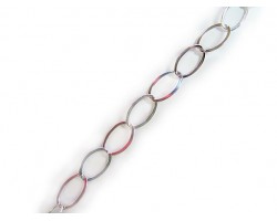 12x20mm Silver Plate Oval Link Chain