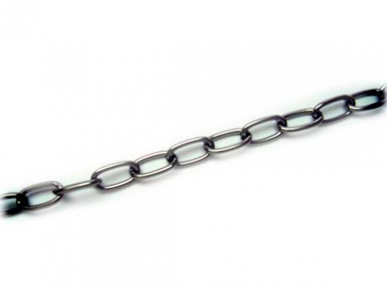5x8mm Gun Metal Small Oval Link Chain