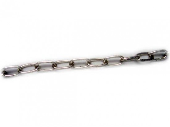 5x8mm Antique Silver Plate Small Oval Link Chain