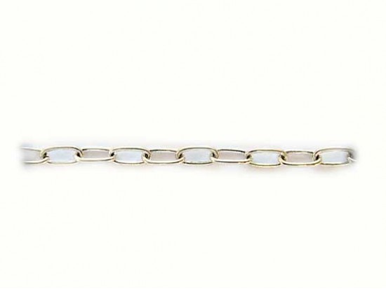 5x8mm Silver Plate Small Oval Link Chain