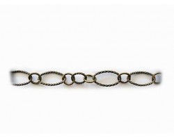 9mm Antique Gold Oval Twist Link Chain