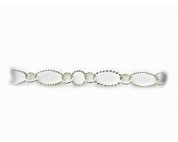 9mm Silver Oval Twist Link Chain