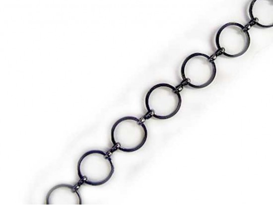12mm Gun Metal Round Flat Ring Chain 12mm Gun Metal Round Flat Ring Chain