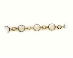 9mm Gold Plate Large Small Flat Clamps Chain